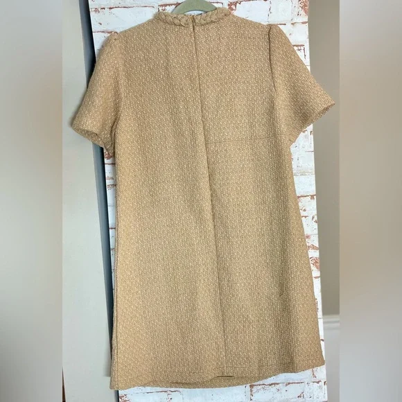 ‼️SOLD‼️Chic Beige Tweed Jackie Dress - Picture 2 of 5